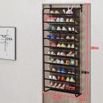 Rak sepatu/unit penyimpanan 10 tingkat, 30 pasang yang dipasang di pintu